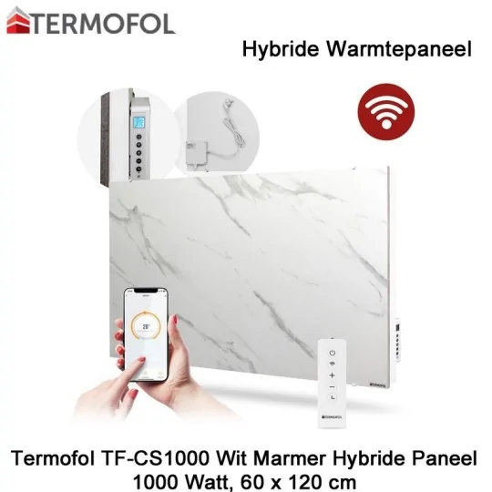 Termofol TF-CS1000-01 Keramisch Hybride infrarood Paneel met wifi, 1000 Watt, 60 x 120 cm