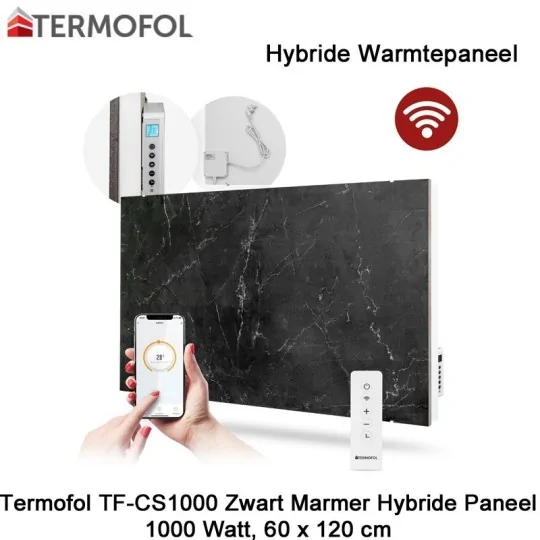 Termofol TF-CS1000-02 Keramisch Hybride infrarood Paneel met wifi, 1000 Watt, 60 x 120 cm