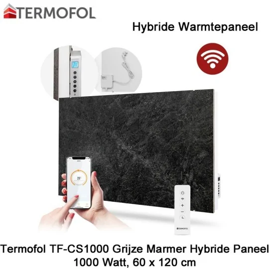 Termofol TF-CS1000-03 Keramisch Hybride infrarood Paneel met wifi, 1000 Watt, 60 x 120 cm