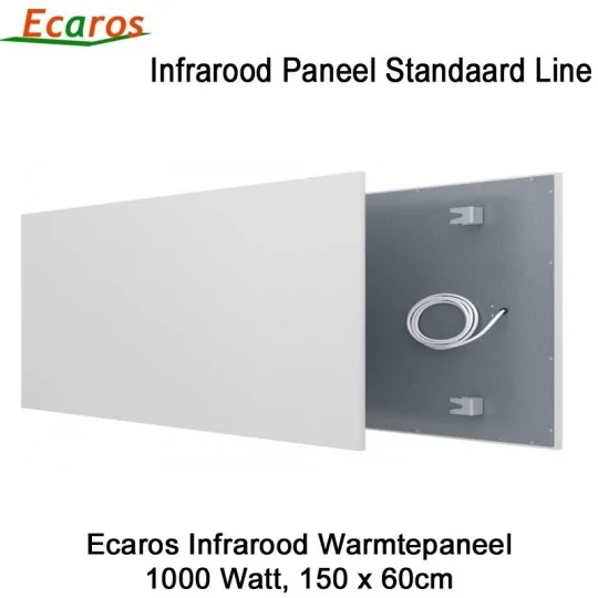 Ecaros Infrarood warmtepaneel 1000 Watt 60 x 150 cm