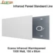 Ecaros Infrarood warmtepaneel 1000 Watt 60 x 150 cm