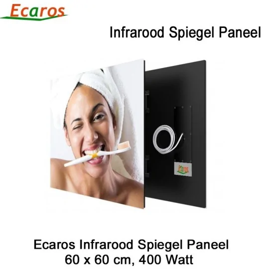 Ecaros Spiegel Infrarood Warmtepaneel 400 Watt 60 x 60 cm