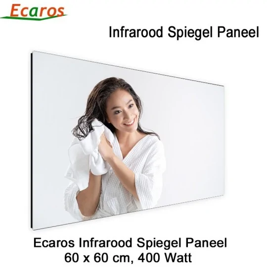 Ecaros Spiegel Infrarood Warmtepaneel 400 Watt 60 x 60 cm
