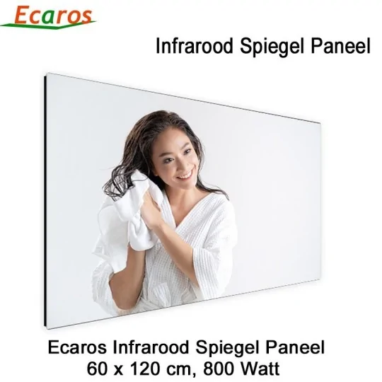 Ecaros Spiegel Infrarood Warmtepaneel 800 Watt 120 x 60 cm