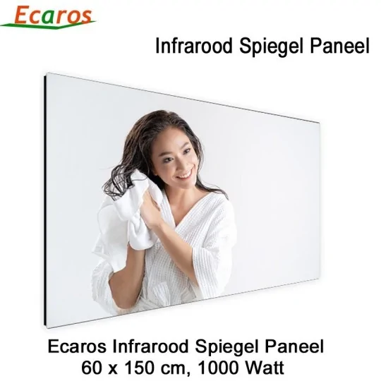 Ecaros Spiegel Infrarood Warmtepaneel 1000 Watt 150 x 60 cm