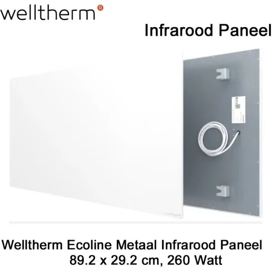 Welltherm Ecoline infrarood paneel 330 Watt 59,2 x 59,2 cm | Infraroodverwarmingonline.nl