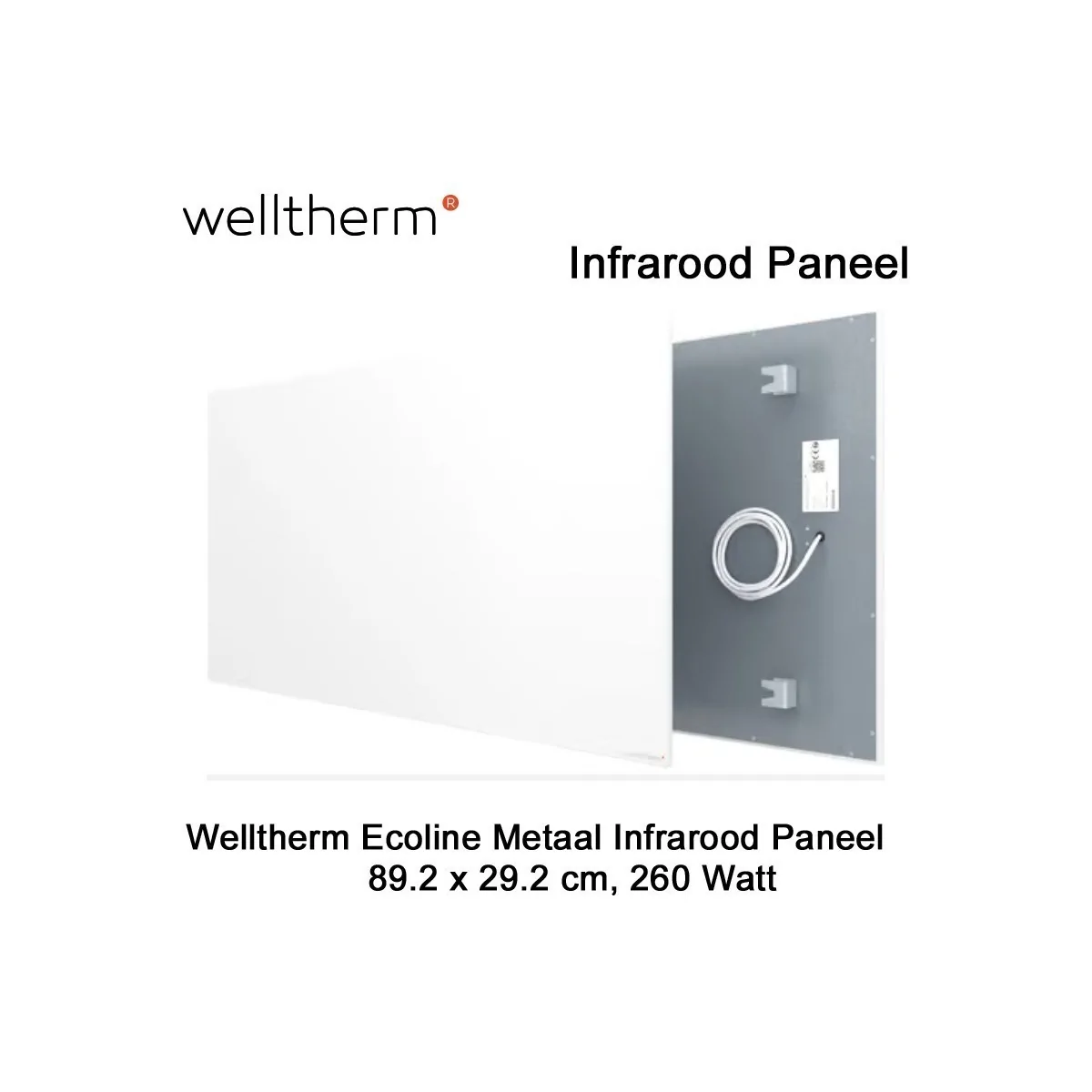 Welltherm Ecoline infrarood paneel 330 Watt 59,2 x 59,2 cm | Infraroodverwarmingonline.nl