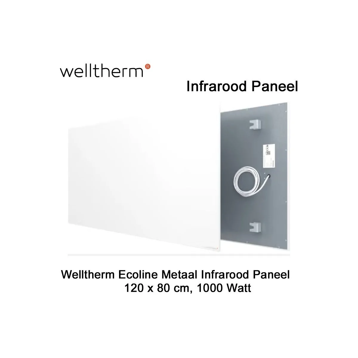 Welltherm Ecoline infrarood paneel 120x120cm 1410 Watt