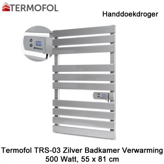 Termofol TRS-03 zilver handdoekdroger 500 Watt