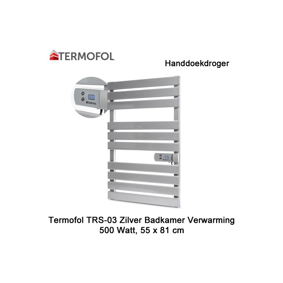 Termofol TRS-03 zilver handdoekdroger 500 Watt