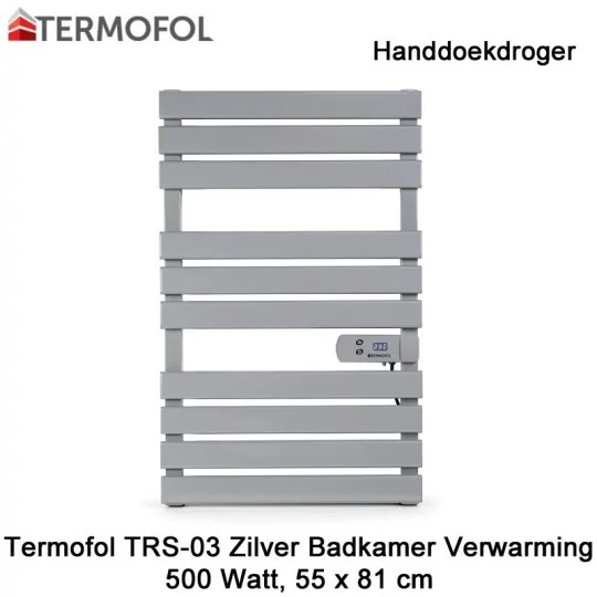 Termofol TRS-03 zilver handdoekdroger 500 Watt