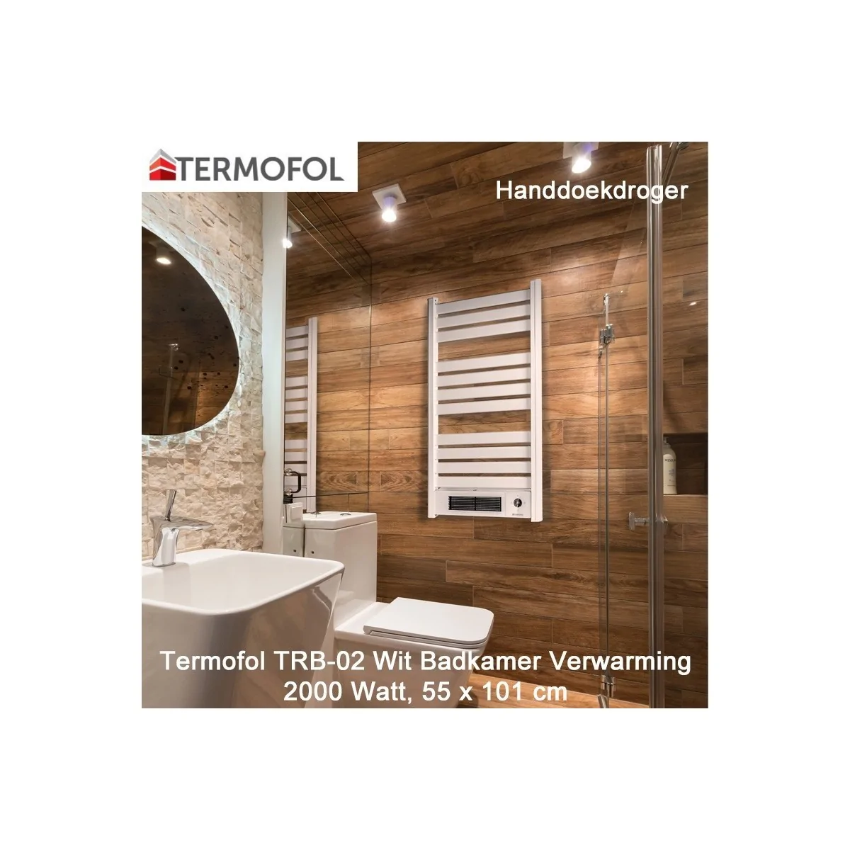 Termofol TRW-02 wit handdoekdroger 2000 Watt