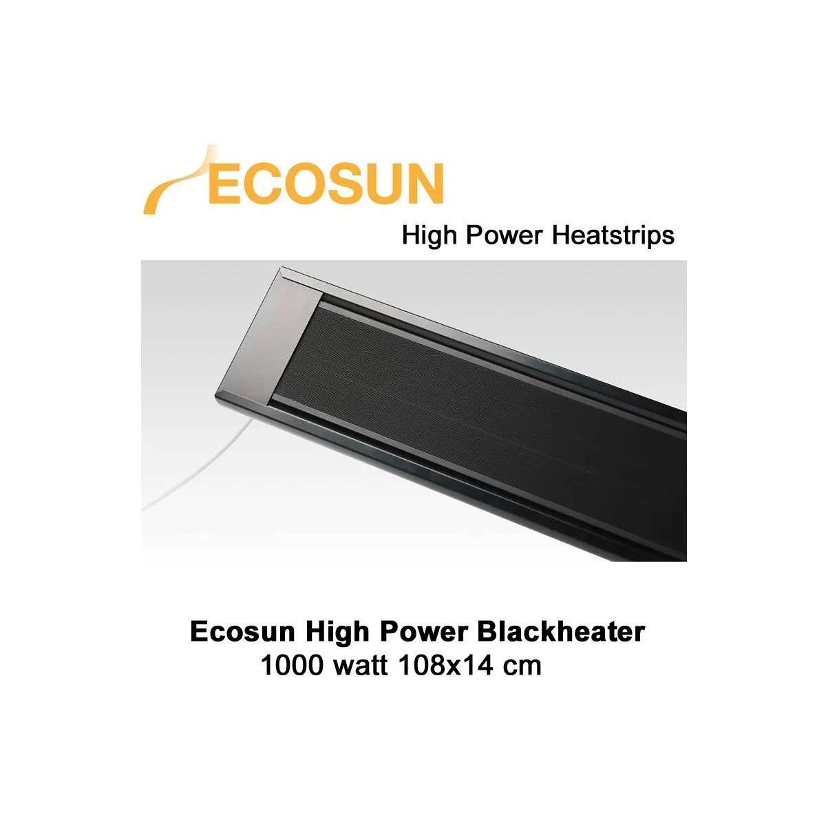 Ecosun high power blackheater 1000 Watt