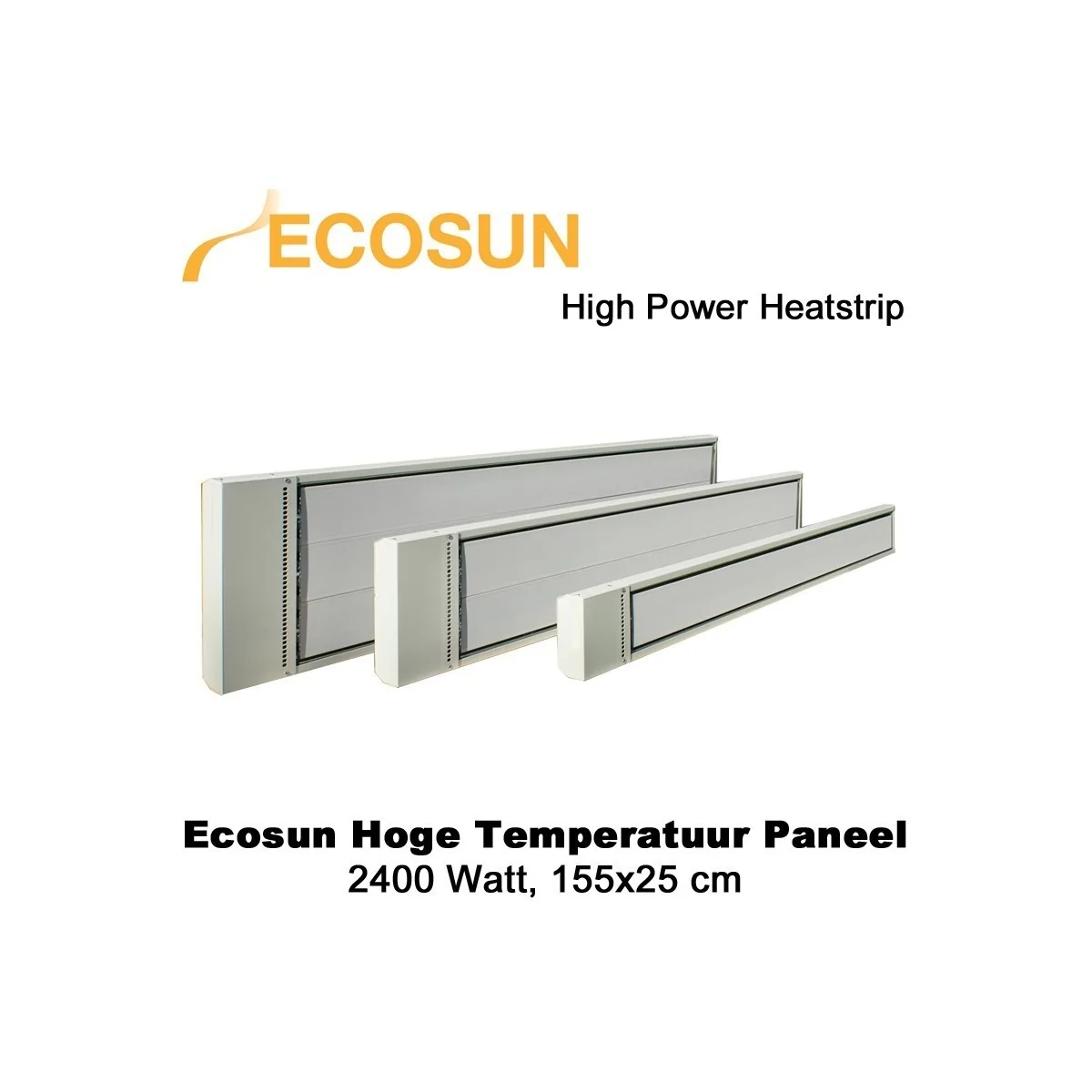 Ecosun hoge temperatuur paneel 2400 Watt | Infraroodverwarmingonline.nl