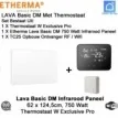 Etherma Lava Design Basic DM 750 Watt infrarood paneel 124,5 x 62 cm, met Optima W Exclusive Pro thermostaat