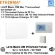 Etherma Lava Basic DM 750 Watt infrarood paneel 124,5 x 62 cm, met Optima W R2 Pro thermostaat en ontvanger