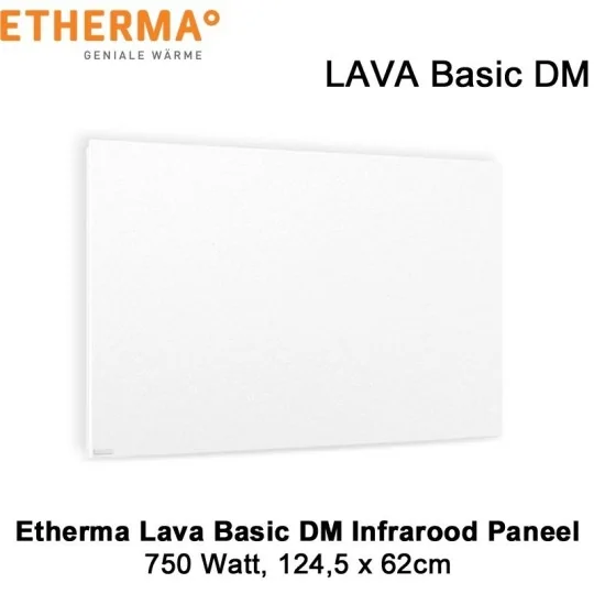 Etherma Lava Design Basic DM infrarood paneel 750 watt / 125 x 62,5 cm