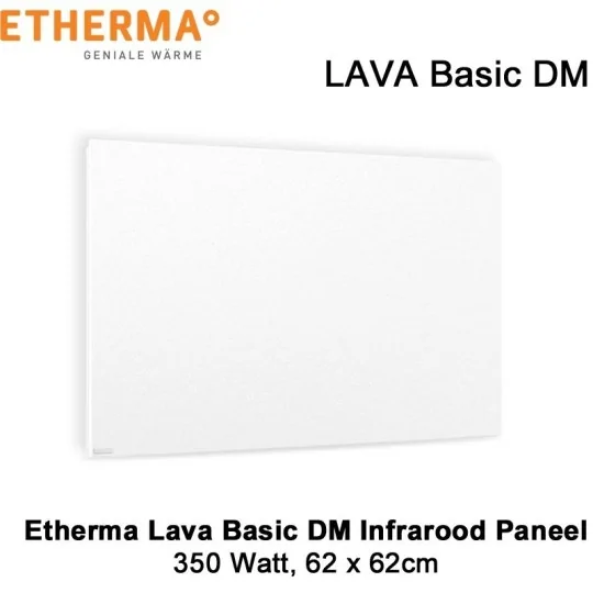Etherma Lava Design Basic DM infrarood paneel 350 watt 62,5 x 62,5 cm