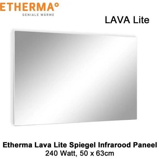 Etherma Lava Lite spiegel infrarood paneel, 240 watt, 50 x 63 cm