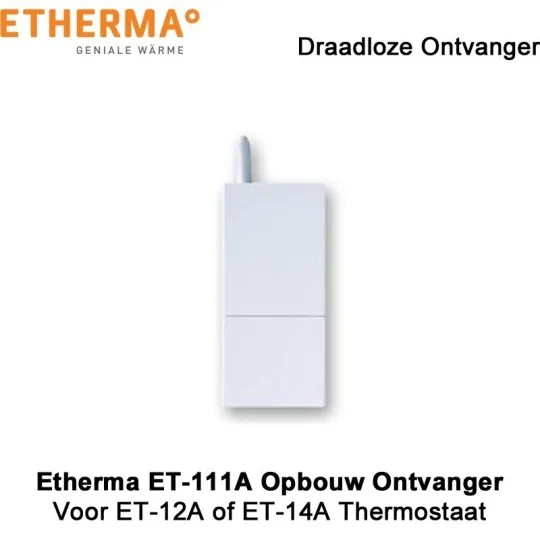 Etherma ET-111A ontvanger voor ET-11A en ET-12A thermostaten