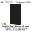 Herschel Comfort 850 Watt infrarood paneel zwart voor systeemplafond 59.5 x 119.5 cm