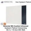 Herschel Comfort 850 Watt infrarood paneel wit voor systeemplafond 59.5 x 119.5 cm
