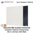 Herschel Comfort 420 Watt infrarood paneel wit voor systeemplafond 59.5 x 59.5 cm