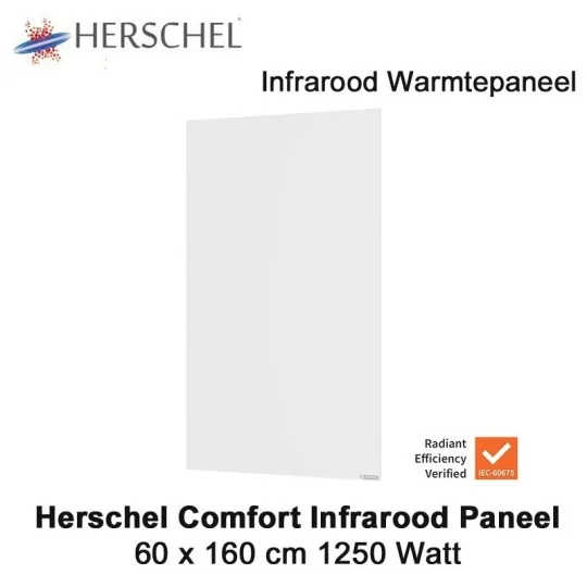 Herschel Comfort infrarood paneel 1250 Watt, 60 x 160 cm