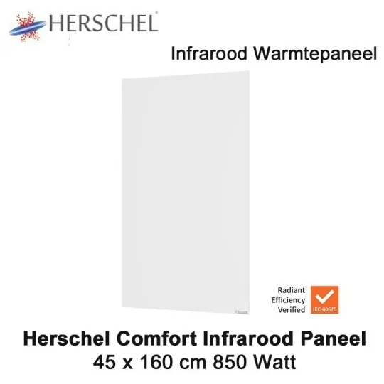 Herschel Comfort infrarood paneel 850 Watt, 45 x 160 cm