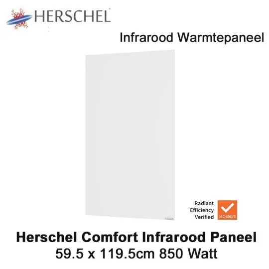 Herschel Comfort infrarood paneel 850 Watt, 59.5 x 119.5cm