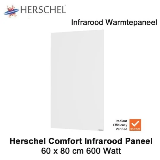 Herschel Comfort infrarood paneel 600 Watt 60 x 80 cm