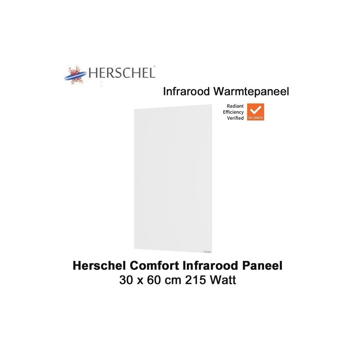 Herschel Comfort infrarood paneel 215 Watt 60 x 30 cm