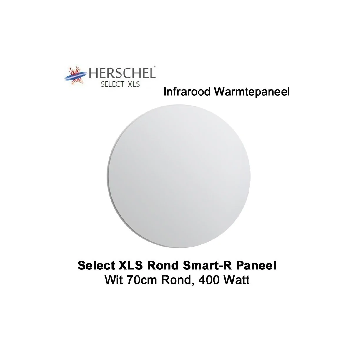 Herschel Select XLS Rond Infrarood Paneel Wit, 400 Watt, 70 cm rond