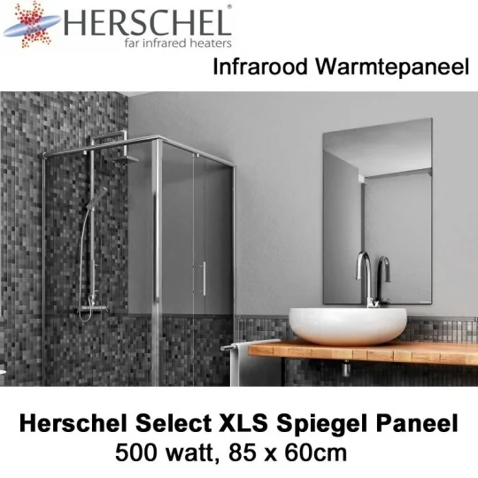 Herschel Select XLS spiegel infrarood paneel 500 Watt 60 x 85 cm