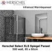 Herschel Select XLS spiegel infrarood paneel 500 Watt 60 x 85 cm