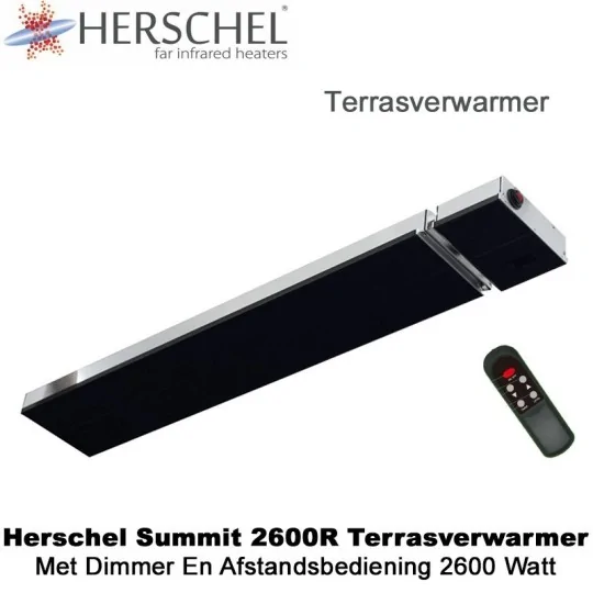 Herschel Summit 2600R terrasverwarmer met dimmer 2600 Watt