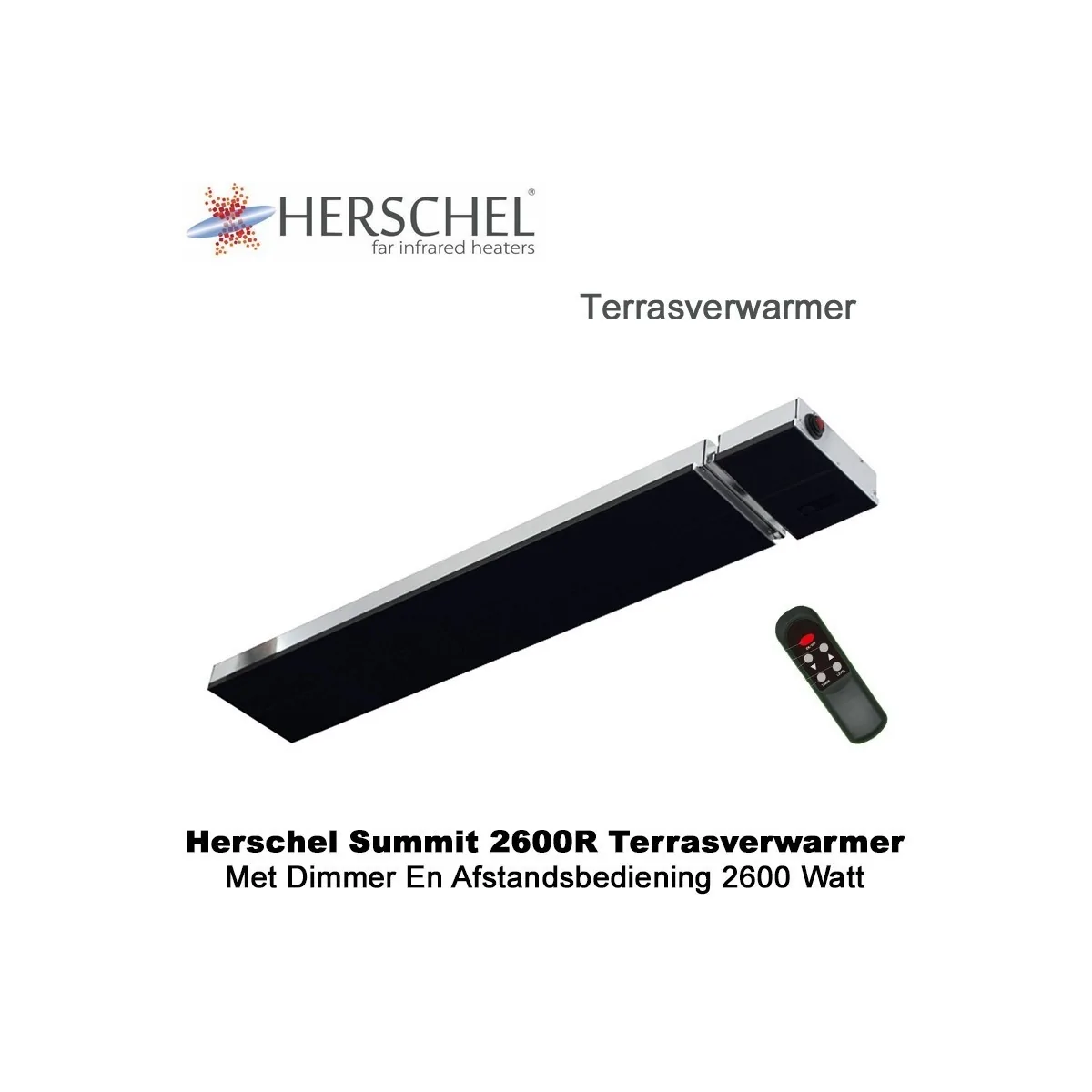 Herschel Summit 2600R terrasverwarmer met dimmer 2600 Watt