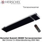 Herschel Summit 2600R terrasverwarmer met dimmer en afstandsbediening, 2600 Watt