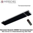 Herschel Summit 2600R terrasverwarmer met dimmer 2600 Watt