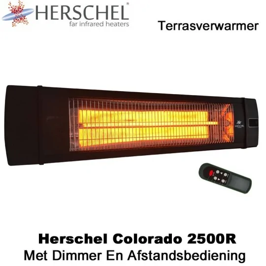 Herschel Colorado 2500R terrasverwarmer met dimmer 2500 Watt