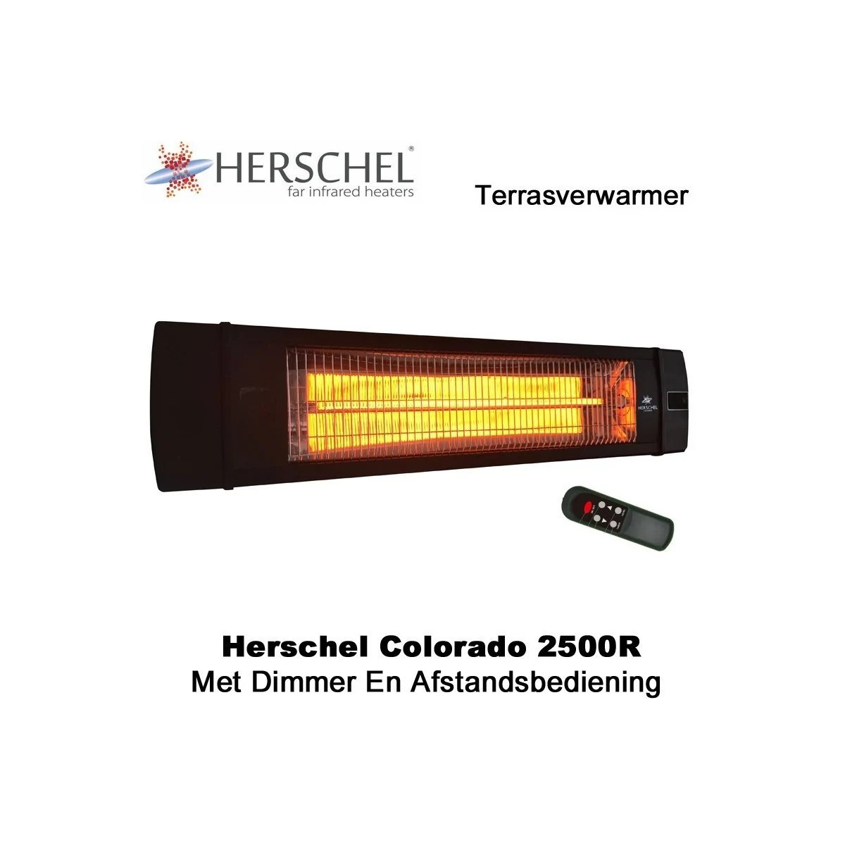 Herschel Colorado 2500R terrasverwarmer met dimmer 2500 Watt