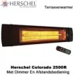 Herschel Colorado 2500R terrasverwarmer met dimmer 2500 Watt