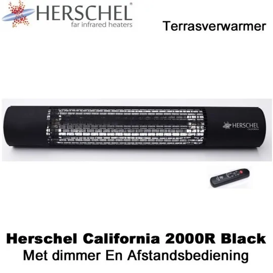 Herschel California 2000R terrasverwarmer met dimmer 2000 Watt