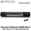 Herschel California 2000R terrasverwarmer met dimmer 2000 Watt