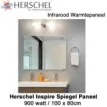 Herschel Inspire spiegel infrarood paneel 900 Watt, 100 x 80 cm
