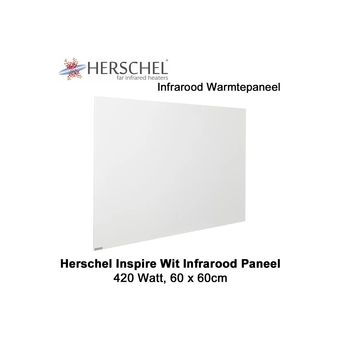 Herschel Inspire wit infrarood paneel 420 Watt 60 x 60 cm