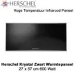 Herschel Krystal 600 Watt infrarood paneel zwart, 27 x 57 cm
