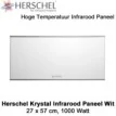 Herschel Krystal 1000 Watt infrarood paneel wit, 27 x 57 cm