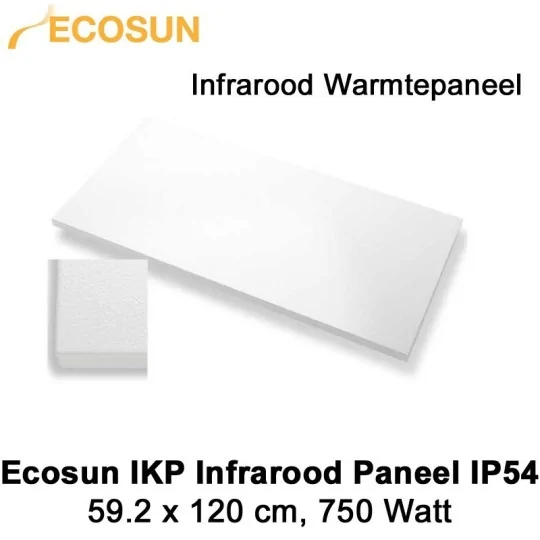 Ecosun IKP infrarood paneel, 60 x 120 cm, 750 Watt