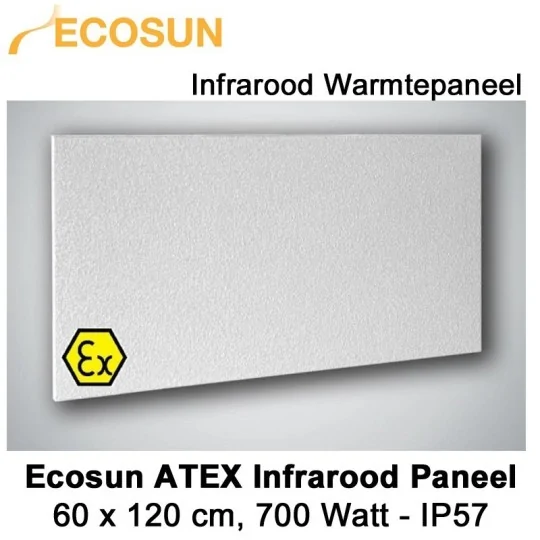 Ecosun infrarood paneel E700EX-ATEX 120x60cm 700W (IP 57)